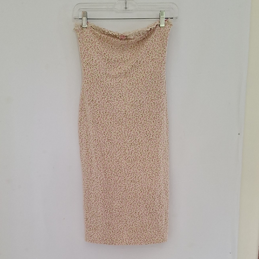 Betsey Johnson Pink Floral Pencil Skirt